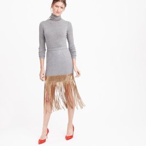 J crew Metallic Fringe Wool Skirt